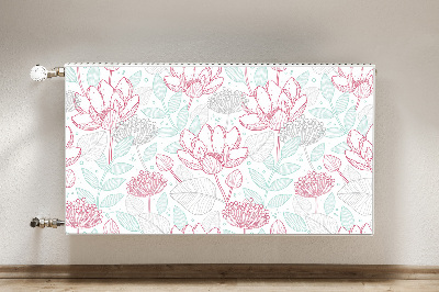 Decorative radiator cover Flower contours