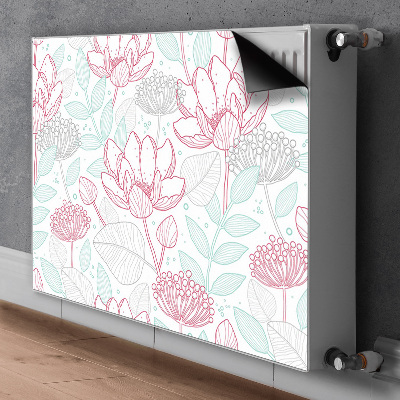 Decorative radiator cover Flower contours