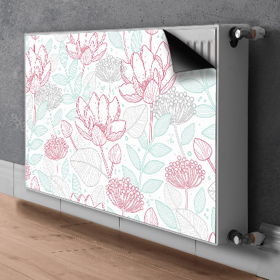 Decorative radiator cover Flower contours