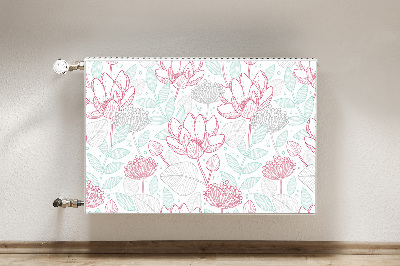 Decorative radiator cover Flower contours