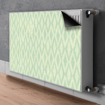 Magnetic radiator mat Green diamonds