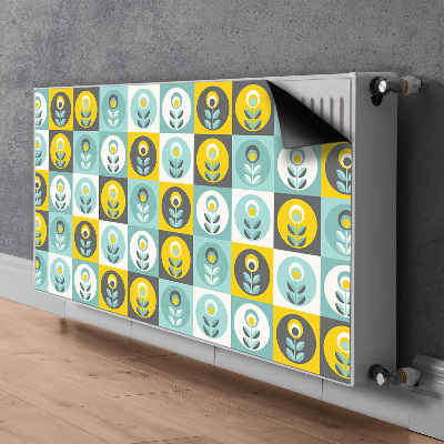 Printed radiator mat Floral pattern