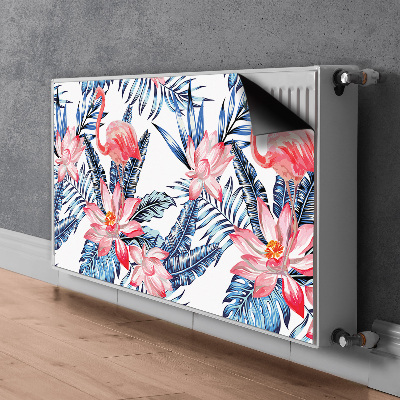 Magnetic radiator cover Painted flamingo