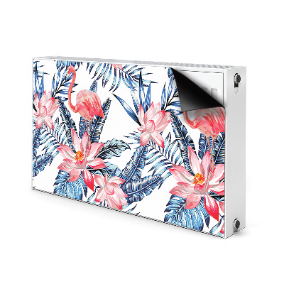 Magnetic radiator cover Painted flamingo