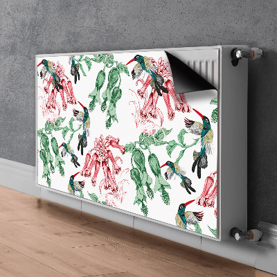 Magnetic radiator mat Herbs and birds