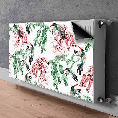 Magnetic radiator mat Herbs and birds