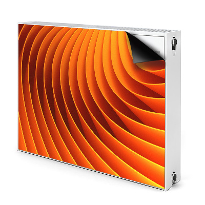 Decorative radiator mat Orange waves