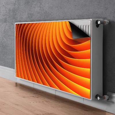 Decorative radiator mat Orange waves