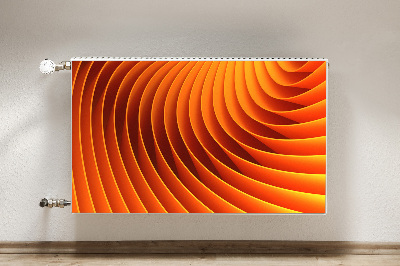 Decorative radiator mat Orange waves