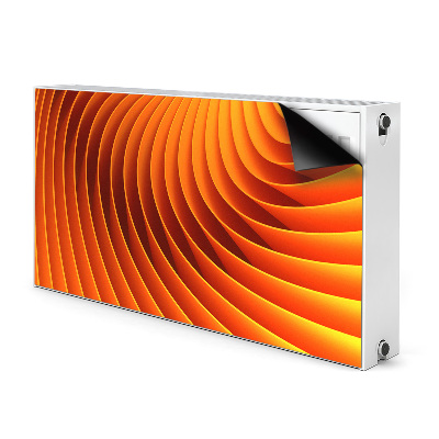 Decorative radiator mat Orange waves