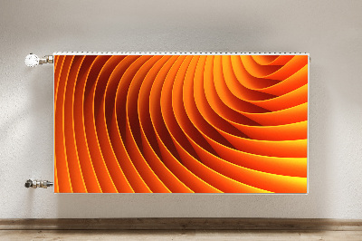 Decorative radiator mat Orange waves