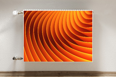 Decorative radiator mat Orange waves