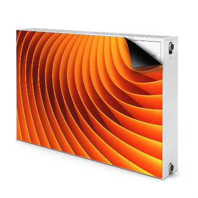 Decorative radiator mat Orange waves