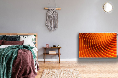 Decorative radiator mat Orange waves