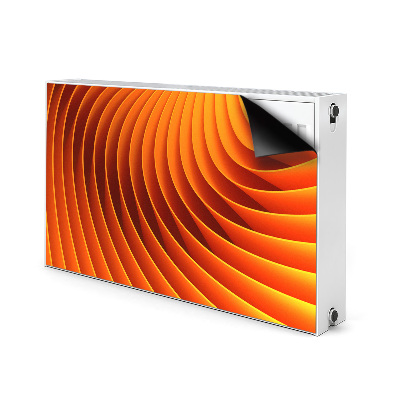 Decorative radiator mat Orange waves