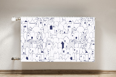 Decorative radiator cover Drawing city