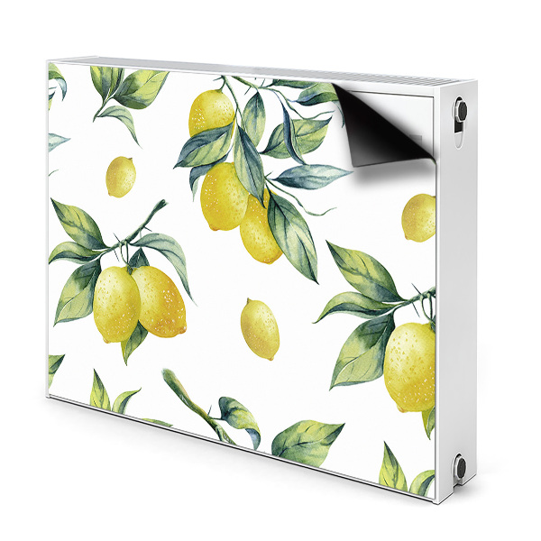 Magnetic radiator mat Yellow lemons