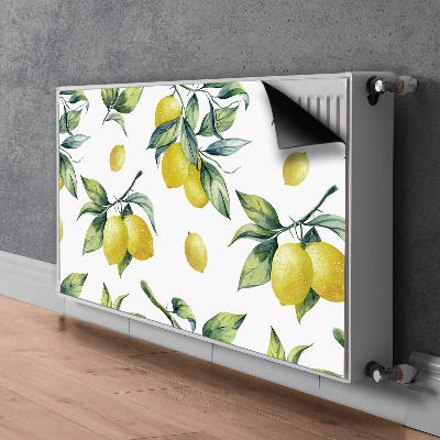 Magnetic radiator mat Yellow lemons