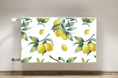 Magnetic radiator mat Yellow lemons