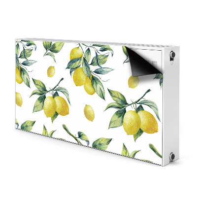 Magnetic radiator mat Yellow lemons