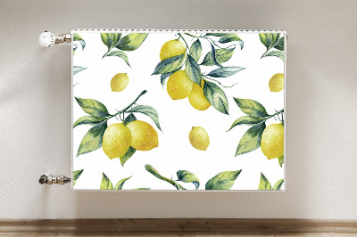 Magnetic radiator mat Yellow lemons