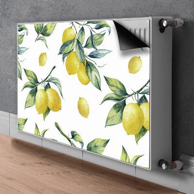 Magnetic radiator mat Yellow lemons