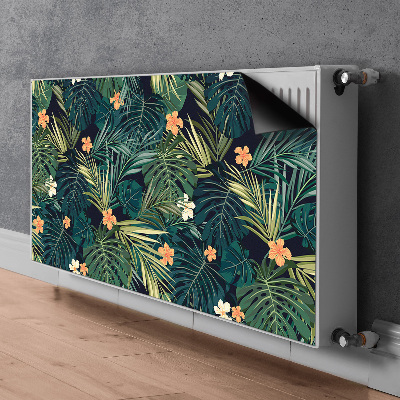 Printed radiator mat Flowers and leaves