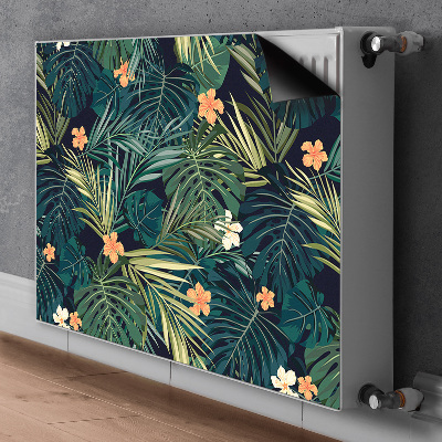 Printed radiator mat Flowers and leaves