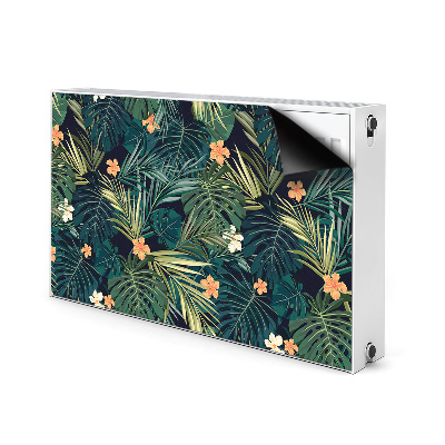 Printed radiator mat Flowers and leaves