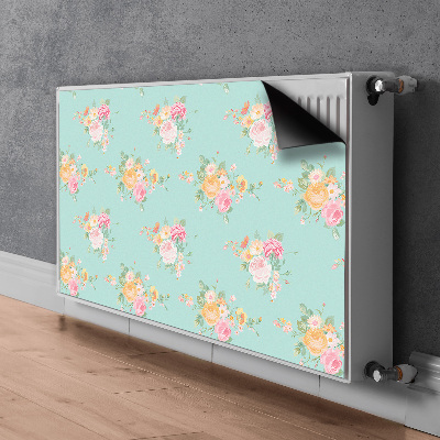 Decorative radiator mat Pastel bouquets