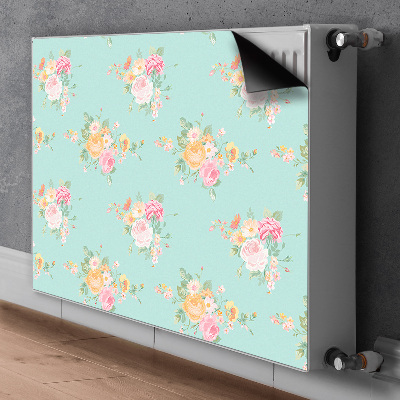 Decorative radiator mat Pastel bouquets