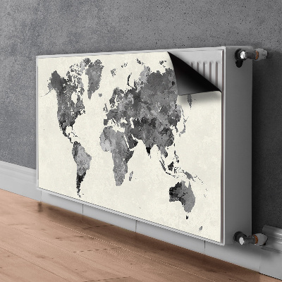 Magnetic radiator cover Old World Map