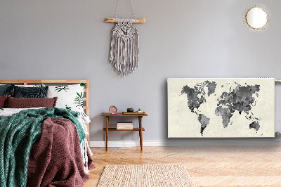 Magnetic radiator cover Old World Map