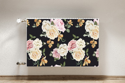 Magnetic radiator mat Vintage roses