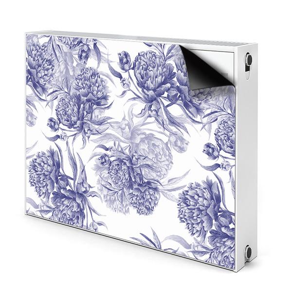 Magnetic radiator mat Purple peonies