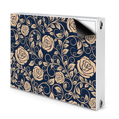 Magnetic radiator mat Vintage golden roses