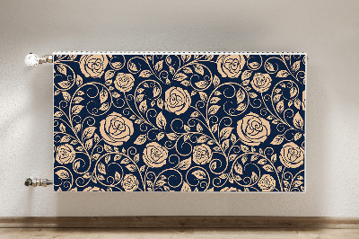 Magnetic radiator mat Vintage golden roses