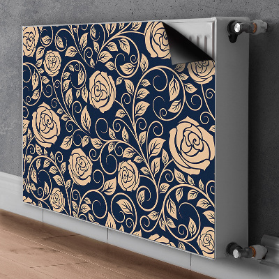 Magnetic radiator mat Vintage golden roses