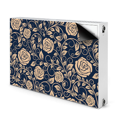 Magnetic radiator mat Vintage golden roses