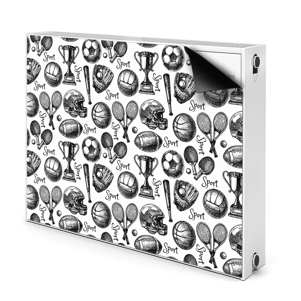 Decorative radiator cover Sports motifs