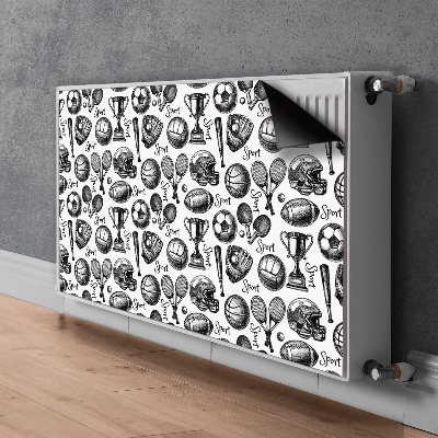 Decorative radiator cover Sports motifs