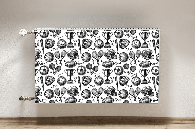 Decorative radiator cover Sports motifs