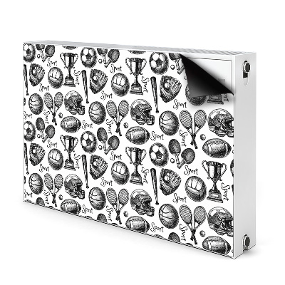 Decorative radiator cover Sports motifs