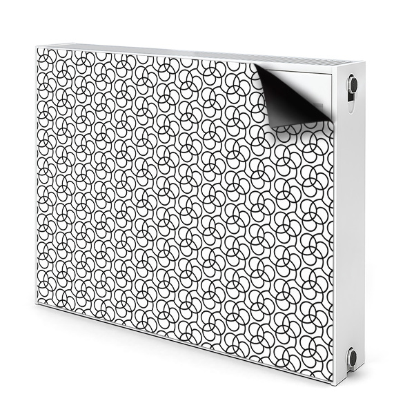 Decorative radiator cover Black and white wheels