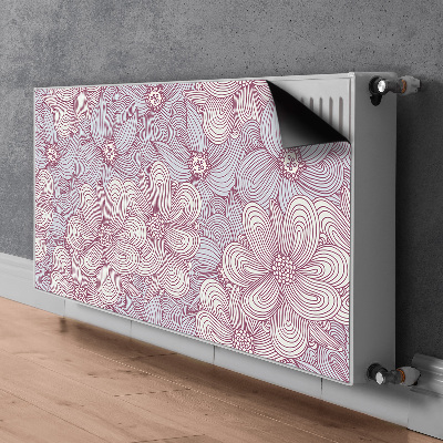 Printed radiator mat Doodle flowers