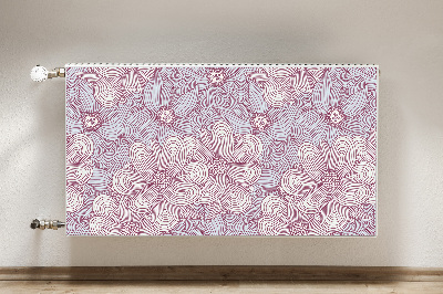 Printed radiator mat Doodle flowers