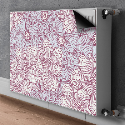 Printed radiator mat Doodle flowers