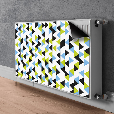 Printed radiator mat Flying triangles