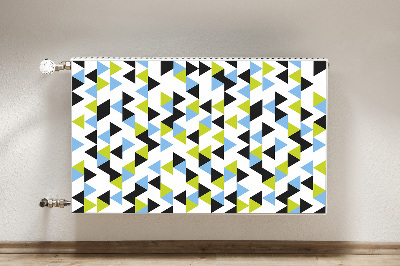 Printed radiator mat Flying triangles