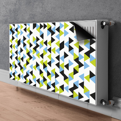 Printed radiator mat Flying triangles